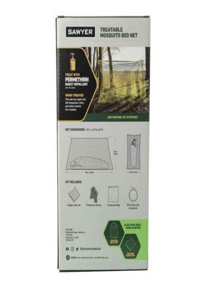SAWYER Mosquito Bed Net Single Bed (Camping , Hunting , Travel) Better Visibility w/ Dark Color Netting Fine Mesh - Image 3